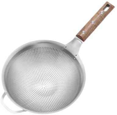 KESOTO Colador de Cocina con Cucharón de Acero Y Espumadera, tal como se describe, Pequeño 44cmx22.8cm