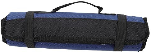 KICHOUSE Étui Roulé pour Couteaux de Chef 22 Compartiments Tissu Oxford Robuste Poignée Portable pour Professionnels la Cuisine Camping Barbecue – Mallette Multifonction de Rangement