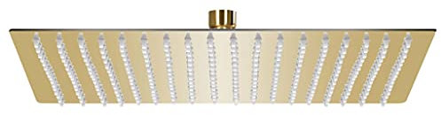 Vetnasa Pomme de Douche Pluie Acier Inoxydable 50x50 cm Carrée Doré,Quincaillerie,Plomberie,Pièces & matériel de plomberie,Pièces de douches,Pommes de Douche,Or,3.54kg,147712