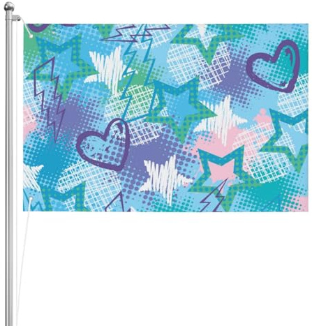 Rockstars Flash, Gartenflagge, Hof, dekoratives Banner, doppelseitige Flagge, 60 x 90 cm, für drinnen und draußen