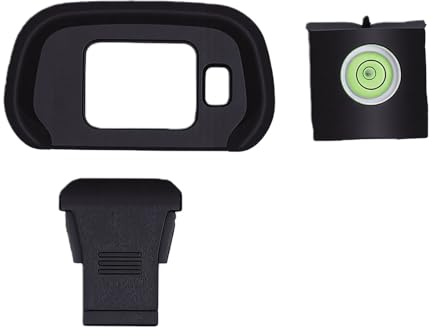 RASTKY Kit D'œilleton pour Appareil Photo R7 avec Cache-griffe et Niveau à Bulle, Protection D'oculaire en Silicone Souple, Accessoires de Niveau pour la Photographie