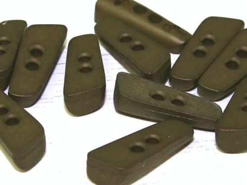 Dill Knebelknöpfe aus Kunststoff, 2 Löcher, Khaki-Grün