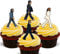 The Beatles Abbey Road - Edible Cupcake Toppers - Stand-up Wafer Cake Decorations (12)