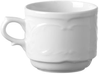 HENDI Tasse à expresso avec bords renforcés, émaillage de qualité, 120ml, ø65mm, porcelaine blanche