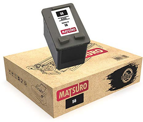 Matsuro Original | Kompatibel Remanufactured Tintenpatrone Ersatz für HP 56 (1 SCHWARZ)
