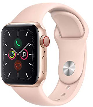 Apple Watch Series 5 40mm (GPS + Cellular) - Cassa In Alluminio Color Oro Con Cinturino Sport Rosa Sabbia (Ricondizionato)