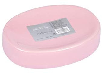 douceur d'intérieur, Portasapone (11 x 8.2 x 2.4 cm) Ceramico Rosa Polvere, Ceramica