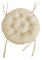 chilly pilley® Polster für Papasansessel Wasserdicht - Rundkissen - Auflage Polster für Papasansessel -Sesselkissen Sitzkissen Gesteppt mit Schlaufen (130cm, Creme)