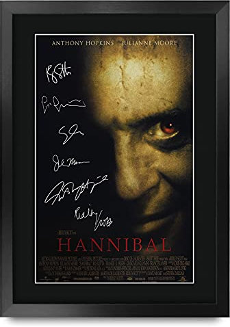 HWC Trading FR A3 Hannibal Anthony Hopkins Gedrucktes Poster, signiertes Autogramm, Bild für Film-Erinnerungsstücke – A3 gerahmt