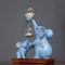 DMJLI-T 60 Minuten Sanduhr Elefanten Statuen, Tierskulptur Hourglass Ornamente, Harz-Timer Mit Weißem Sand, Für Die Hochzeitsdekoration Zu Hause, 1 Stunde,Blue
