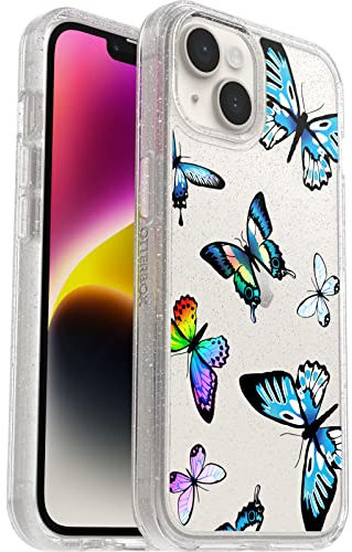 OtterBox Symmetry Clear Hülle für iPhone 14/iPhone 13, stoßfest, sturzsicher, schützende dünne Hülle, 3X Butterfly