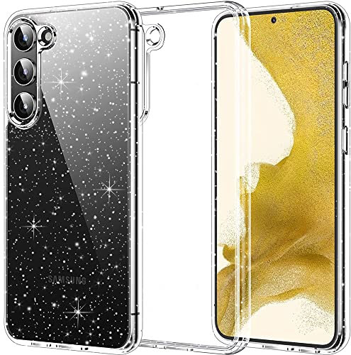 Beetop Kompatibel Mit Samsung Galaxy S23 Hülle Glitzer Schutzhülle Silikon TPU Handyhülle für Samsung Galaxy S23 - Durchsichtig