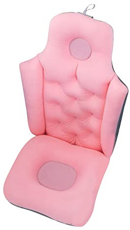 F Fityle Oreiller de bain, oreiller de spa avec coussin pour le dos et l'appui-tête, oreiller de baignoire ergonomique pour le soutien du dos de l'épaule du, ROSE