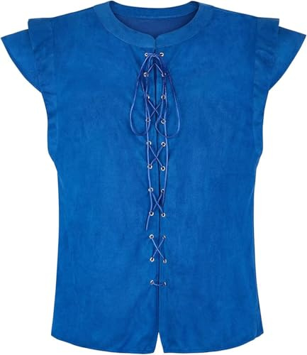 Mens Medieval Vest Pirate Costume Retro Renaissance Steampunk Lace-up Viking Vest Gothic Victorian Halloween Cosplay Waistcoat