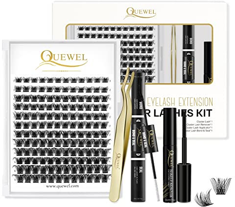 QUEWEL Lash-Extension, natürliche Lash-Cluster für Anfänger zu Hause (QU-H-DH-01)