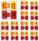 600pcs/12 Packs Sign Here Tabs, Sign Here Stickers with Arrow Symbols, Sign Here Sticky Notes Arrow Tabs Sign Here Flags for Reminder Office School Notebook Annotation (Red and Yellow)