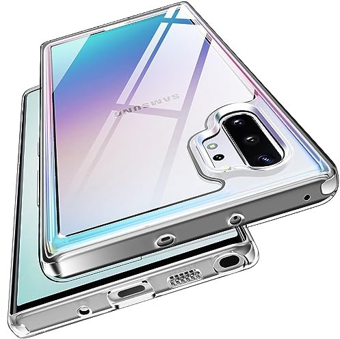 ivoler Nie Vergilbung Klar Hülle für Samsung Galaxy Note 10+ / Note 10 Plus 4G / 5G, [Militärischer Schutz] Stoßfest Kratzfest Transparent Schutzhülle, Dünn Durchsichtige Handyhülle Case Cover