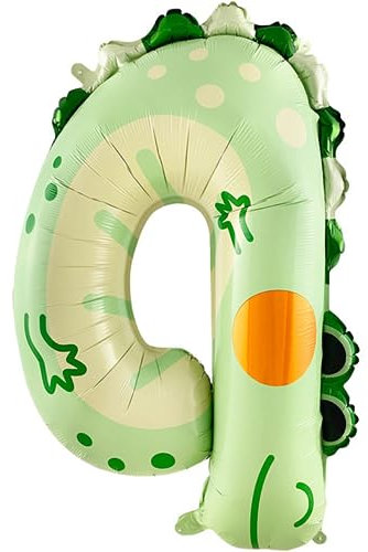 DIWULI Luftballon 4 Geburtstag Dschungel Zoo Zahl Dekoration