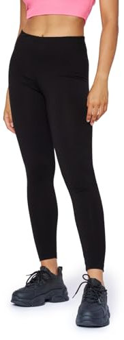 Bellivalini Leggings Longs Femmes Néon Fluo des Années 80 Sport Fête Gym BLV50-293 (Noir, L)
