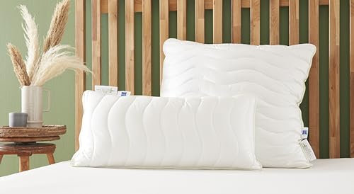 Badenia Trendline Eco Kissen Aerelle Blue 80 x 80 cm, weiß, Öko-Tex Zertifiziert, produziert nach deutschem Qualitätsstandard