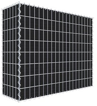 Begrünte Gabione mit Vlies 100 cm x 80 cm x 30 cm (L x H x T), Maschenweite 5 cm x 10 cm, Spirale