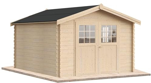 Casetta da giardino in legno per esterni 15 mq 300x500 25mm MADE IN ITALY mod. VAN GOGH casetta in legno, rimessa attrezzi, deposito, box per esterni (Con Pavimento e Grondaia)