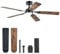 VONLUCE Ceiling Fans with Lights and Remote, 52 Inch Ceiling Fan with 5 Blades, Indoor Modern Ceiling Fan with Reversible DC Motor 6 Speeds for Bedroom Living Room Patio Farmhouse, Black Rustic Brown