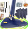 HICAREL® Mopa Triangular Giratoria 360 Autoescurrible de Microfibra, Mopas de Limpieza Suelos, Azulejos y Paredes, Cepillo de Juntas, Colgador, 6 Recambios, Manual y Trucos. Fregona Autoescurrible