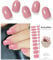 AutyaMee Semi Cured Gel Nail Strips (Vintage Rose), Cream Red, 20 Pcs Gel Nail Wraps, Stickers, UV Light Required, Salon Quality, Long Lasting