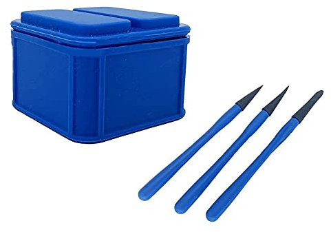 Glue Spreader Set, Silicone Glue Keeper Kit with 1 Tray and 3 Brush, Wood Glue Up Container for Woodworking