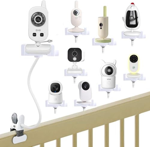 Halterung für GHB Babyphone, Universell Baby Kamera Halter für Philips Avent Babyphone, Baby Monitor Mount Befestigung Holder Zubehör für Hellobaby Baby Monitor, Verstellbarer Handyhalter Ständer