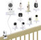 Supporto per baby monitor GHB, universale, supporto per fotocamera per baby monitor Philips Avent, supporto per monitor del bambino, accessorio per monitor Hellobaby, supporto per cellulare regolabile