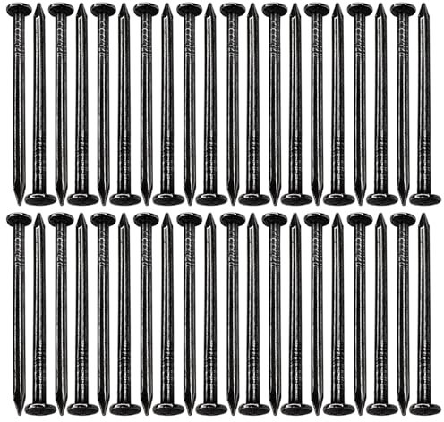 cyclingcolors 100x Clavos de acero de Cabeza Redonda Negro para Madera Muebles Reparación Renovación Bricolaje, 2x30mm