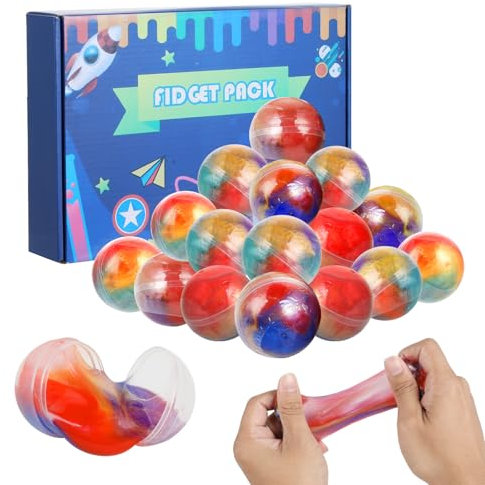 Kit Slime, Pack de 24 Slime Enfants, Cadeaux de fête, Slime Fluffy, Propre et Non Collant, Anti-Stress, kit Slime pour Filles et garçons, Slime Moelleux créatif, Parfait comme Surprise d'anniversaire
