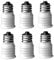 Lamp Bases, Light Bulb Socket Adapter E12 to E14 Lamp Bulb Converter Screw in Thread Adapter Holder 6PCS