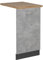 Vicco Tapa del lavavajillas R-Line, Hormigón, 45 cm, ET Roble