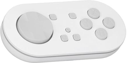 Tosuny Kabelloser Gamecontroller, Bluetooth Controller für Anki App, kabelloser Gamepad Controller mit RGB Beleuchtung, Kabel und Gurt, Mi ni Controller für Wins,Android, OS X, i OS (WHITE)