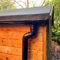 Plastic Bits 2u Complete Shed Gutter Kit, 112mm Half Round PVC Guttering System with Downpipe, White, diffrent Lengths (Black, 3 Meter)