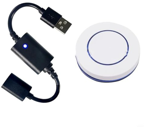 USB Funkfernbedienung Schalter 5V mit RF 433,92 MHz Empfänger für LED Lichtstreifen und Lampen, einfache Installation mit USB Stecker, kompatibel mit 5V Stromversorgung(P30-1)