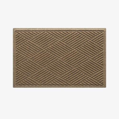 Waterhog Washable Indoor Outdoor Door Mat Diamond Camel 90 x 150 cm | Heavy-Duty Dirt Trapper, Non-Slip Rubber Backing, Front Door & Entrance Mat, Absorbent, Made in Europe