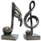 Moderne Skulptur Deko Objekt Music anthrazit Notenschlüssel und Note Poly Höhe 18 cm