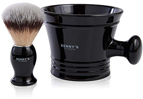 Shaving Brush & Bowl Gift Set | BENNY'S | Luxury Quality | Men's Gift Idea | Ideal for Travel | Shaving Bowl & Shaving Brush