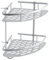 Bathroom Metal Corner Caddy, Triangular Corner Rack Chrome 2 Shelf Corner Shower Caddy Bathroom Corner Organizer Wall Mounted Corner Basket for Bathroom Toilet