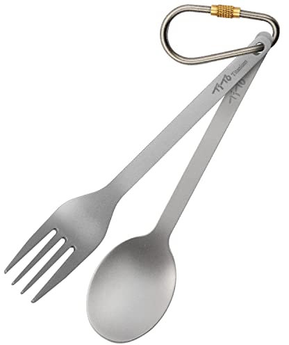 TITO Titan-Besteck-Set mit Gabel und Löffel in einem Set, Besteck für Outdoor-Camping