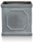 IDEALIST 22cm Chelsea Box Planter | Faux Lead Square Plant Pot | Leaden Grey Reinforced Stone Garden Planter with Drainage Holes L22 W22 H22 cm, 6 litres
