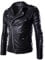 Celucke Herren Lederjacke Brando Jacke Slim Fit,Männer Bikerjacke Winterjacke Mode Cool Motorrad Chopper schwarz