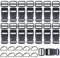 West Coast Paracord Schnallenpackungen – 2,5 cm Hardware, 15 Stück flache Schnallen, 15 Tri-Glide-Schienen, 10 Metall-D-Ringe