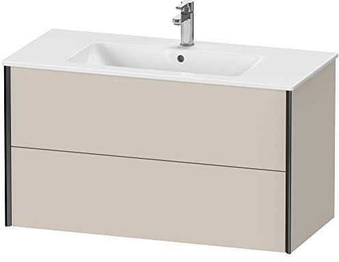 Duravit XViu 4127 Waschtischunterbau wandhängend, 2 Schubkästen, für Waschtisch ME by Starck 233610, 1010x480 mm, Farbe (Front/Korpus): schwarz matt/Taupe - XV41270B291