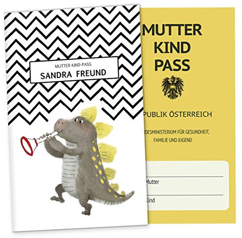 OLGS 3-teilige personalisierte Mutter-Kind-Passhülle Krokodil - Österreich