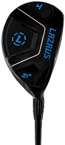 LAZRUS GOLF Premium Hybrid Golf Clubs for Men - 2,3,4,5,6,7,8,9,PW Right Hand & Left Hand Single Club, Graphite Shafts, Regular Flex (Black, 4, RH, Single)